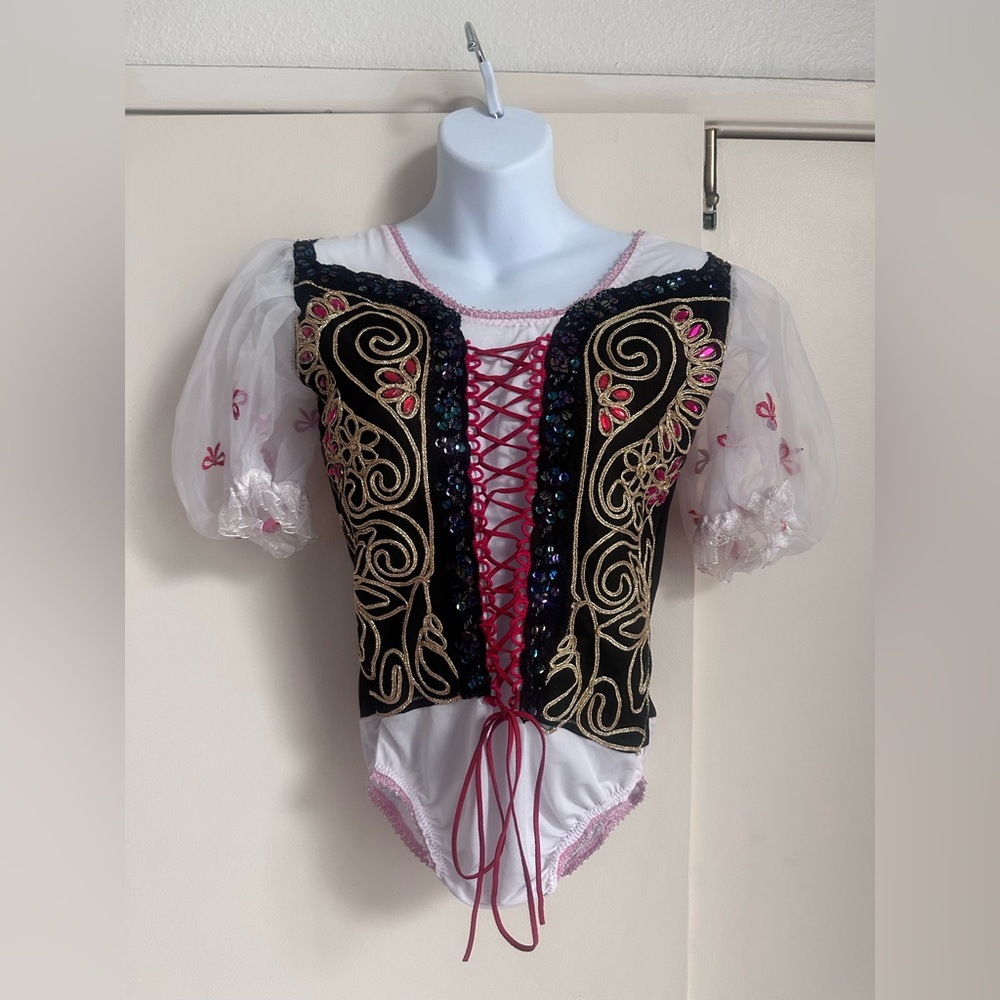 Dance body suit costume with sequins and stones.  Perfect for performances
